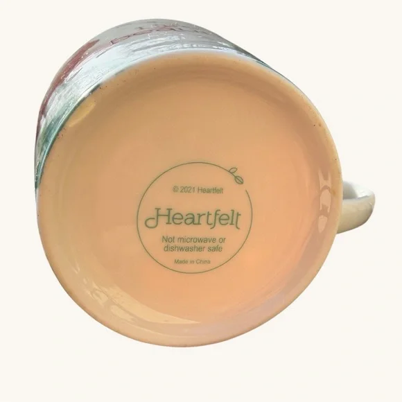 Heartfelt Life Is Beautiful Floral Ceramic 10 Oz Coffee Tea Hot Chocolate Mug - Picture 6 of 6